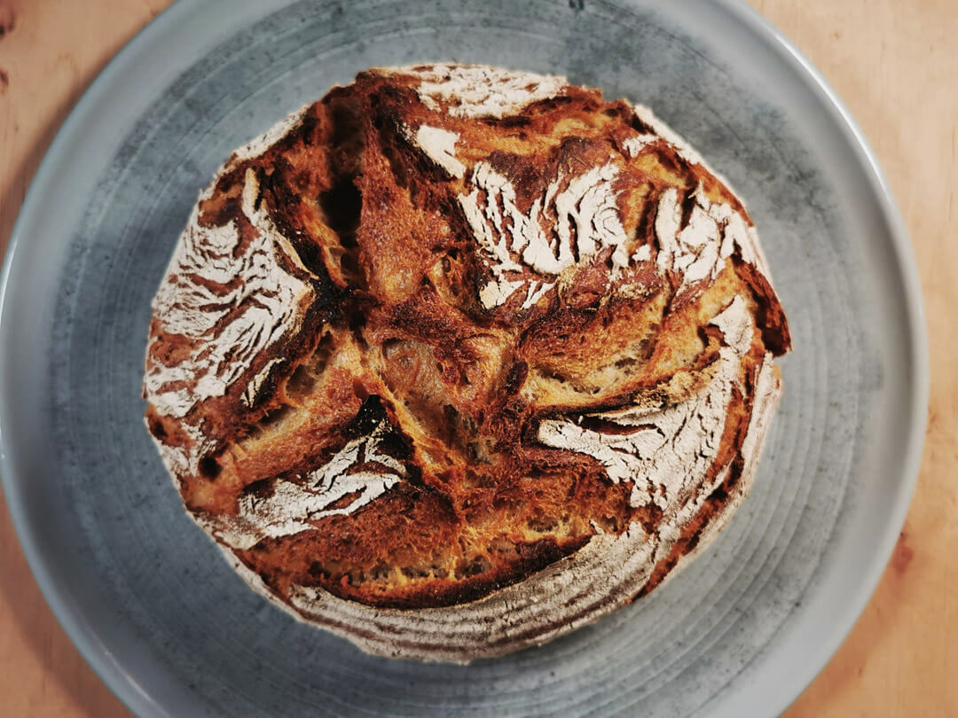 5 Minuten No-Knead-Dinkelmischbrot - www.brooot.de