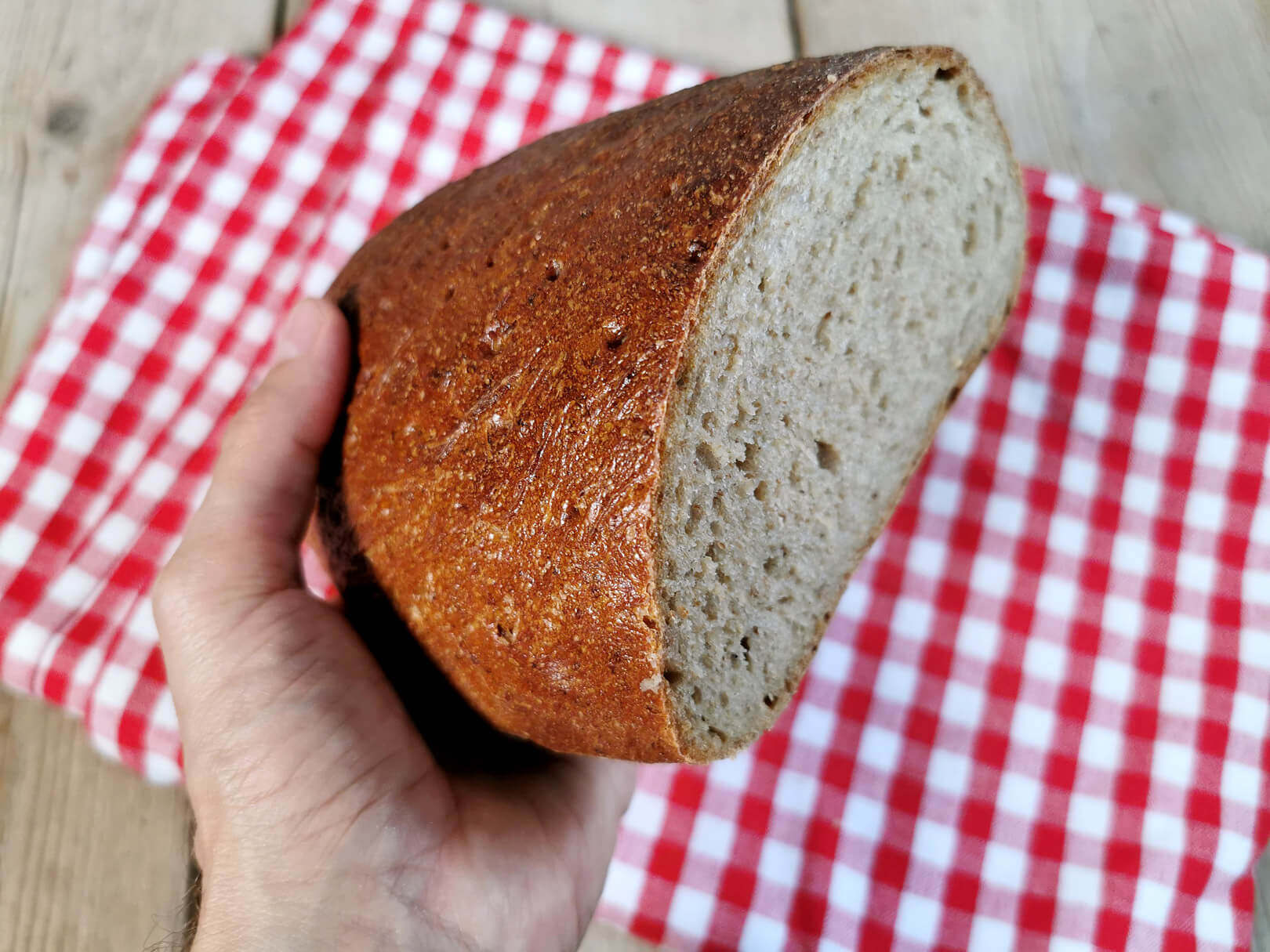 Mein leckeres gestipptes und genetztes Brot [Rezept]