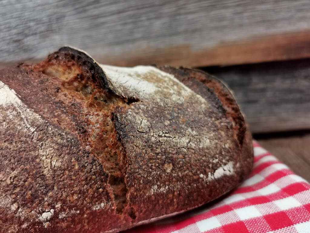 100% Vollkorn Sauerteig-Mischbrot [Einfaches Rezept]